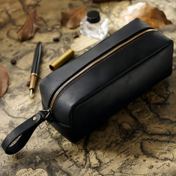 Handcrafted Real Leather Toiletry Bag