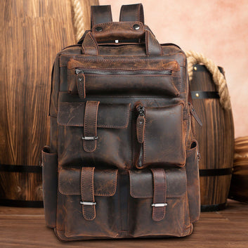 Ramsam Trends Vintage Genuine Leather Backpack