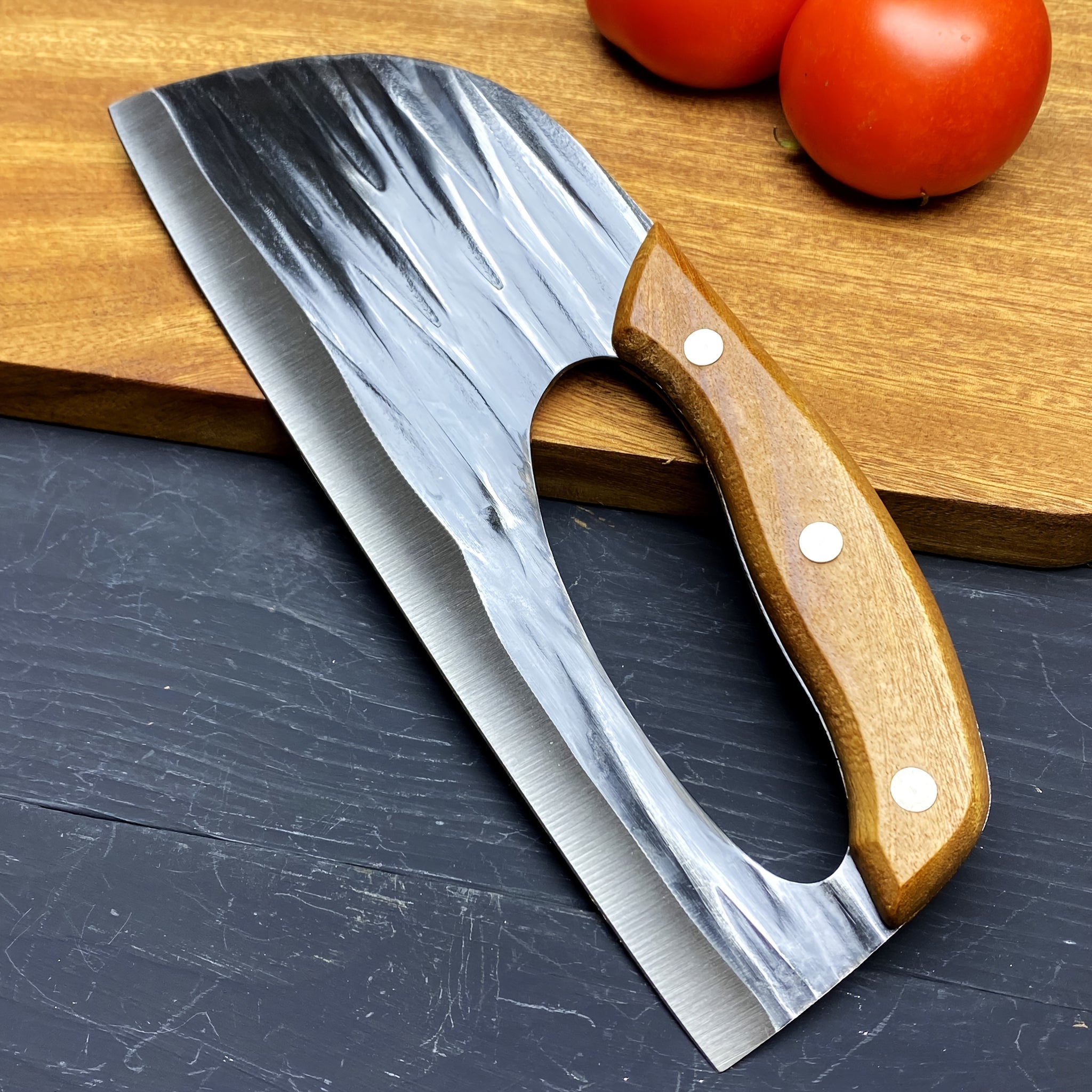 8.62-Inch Ergonomic Forged Stainless Steel Kitchen Knife – Perfect for Meat, Vegetables & Fruits