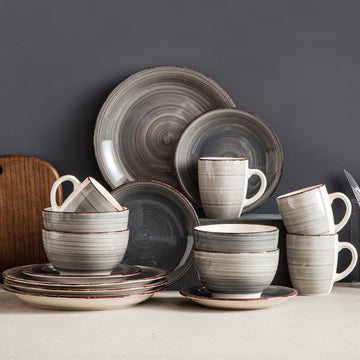 Ramsam Trends 16-Piece Stoneware Dinner Set