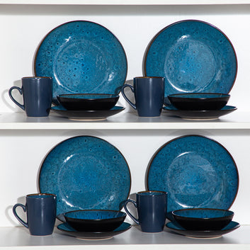 Ramsam Trends 16-Piece Nebula Stoneware Dinnerware Set