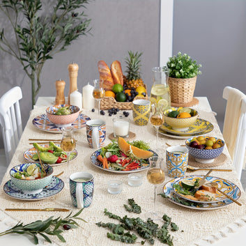 Ramsam Trends 16-Piece Porcelain Dinnerware Set