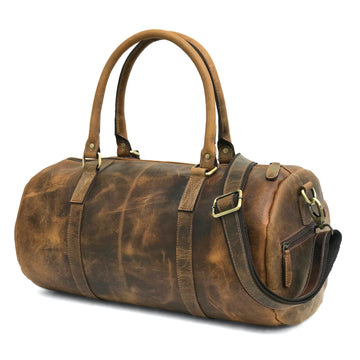 Barrel Leather Duffle Bag for Travel & Everyday Carry