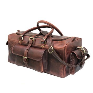 Handcrafted Real Leather Duffle Bag | Premium Buffalo Leather Bag