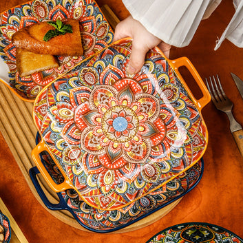 Ramsam Trends Bohemian Style Ceramic Serving Tray