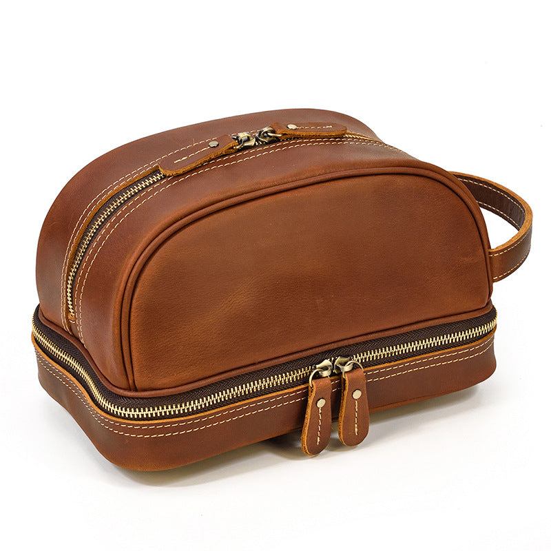 Ramsam Trends Men’s Genuine Leather Toiletry Bag