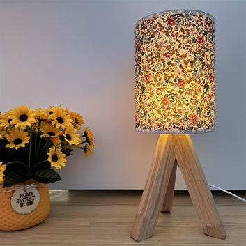 Modern Wooden Tripod Table Lamp
