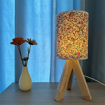 Modern Wooden Tripod Table Lamp