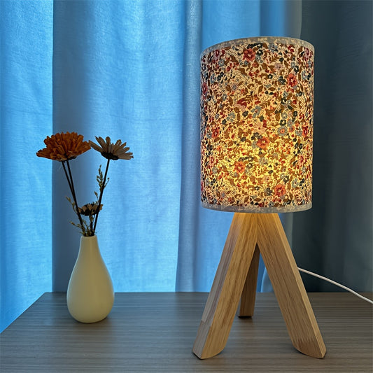 Modern Wooden Tripod Table Lamp