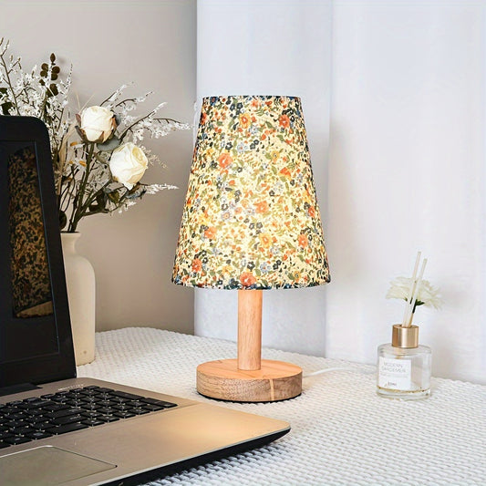 Modern Brushed Wood Table Lamp