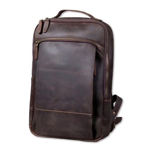 Customizable Vintage Full-Grain Leather Backpack | Unisex